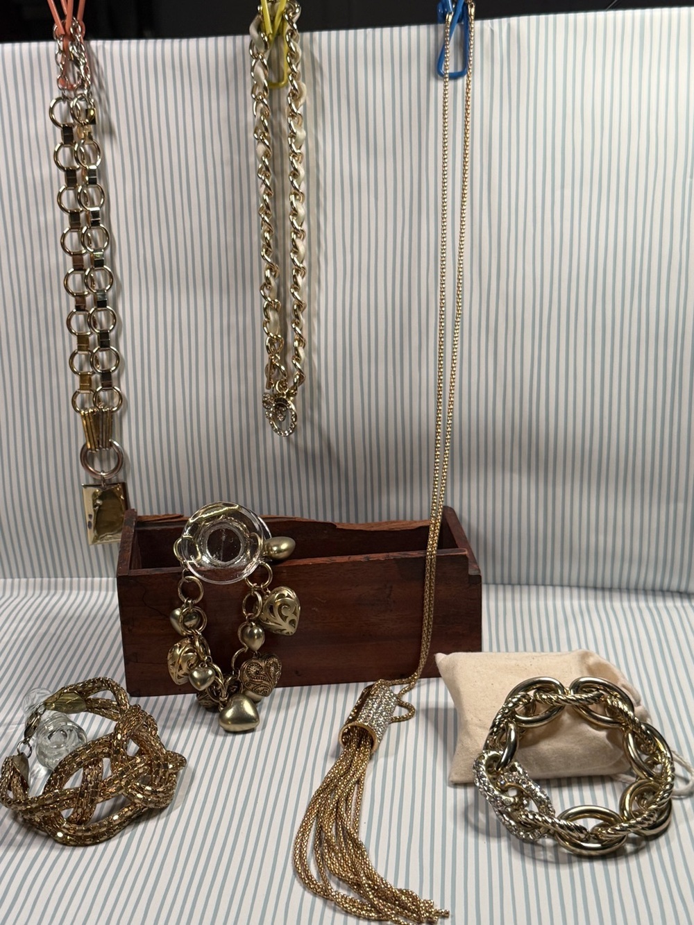 Lot of Chunky Fashion Jewelry | Gold Tone | 3 Necklaces | 3 Bracelets
